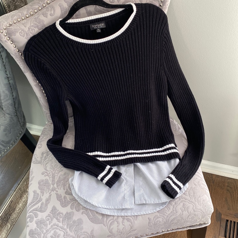 Topshop sweater. Made to look like a two piece but is a one piece.